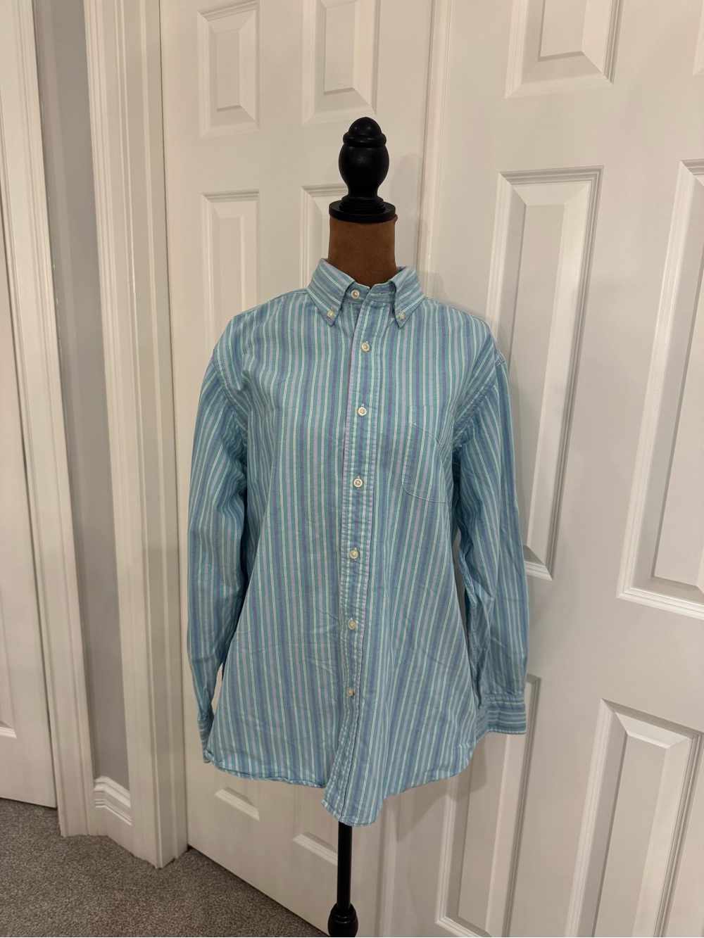 Light Blue Striped Button-Down Shirt - Men